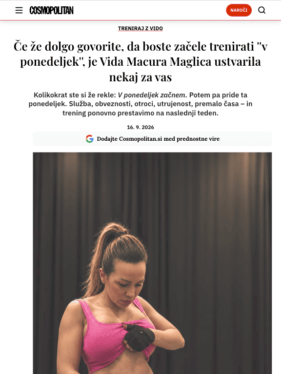 Če že dolgo govorite, da boste začele trenirati v ponedeljek, je Vida Macura Maglica ustvarila nekaj za vas